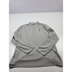 Greatness Wins Shirt Mens XL Gray Quarter Zip Pullover David Cone Golf Classic
